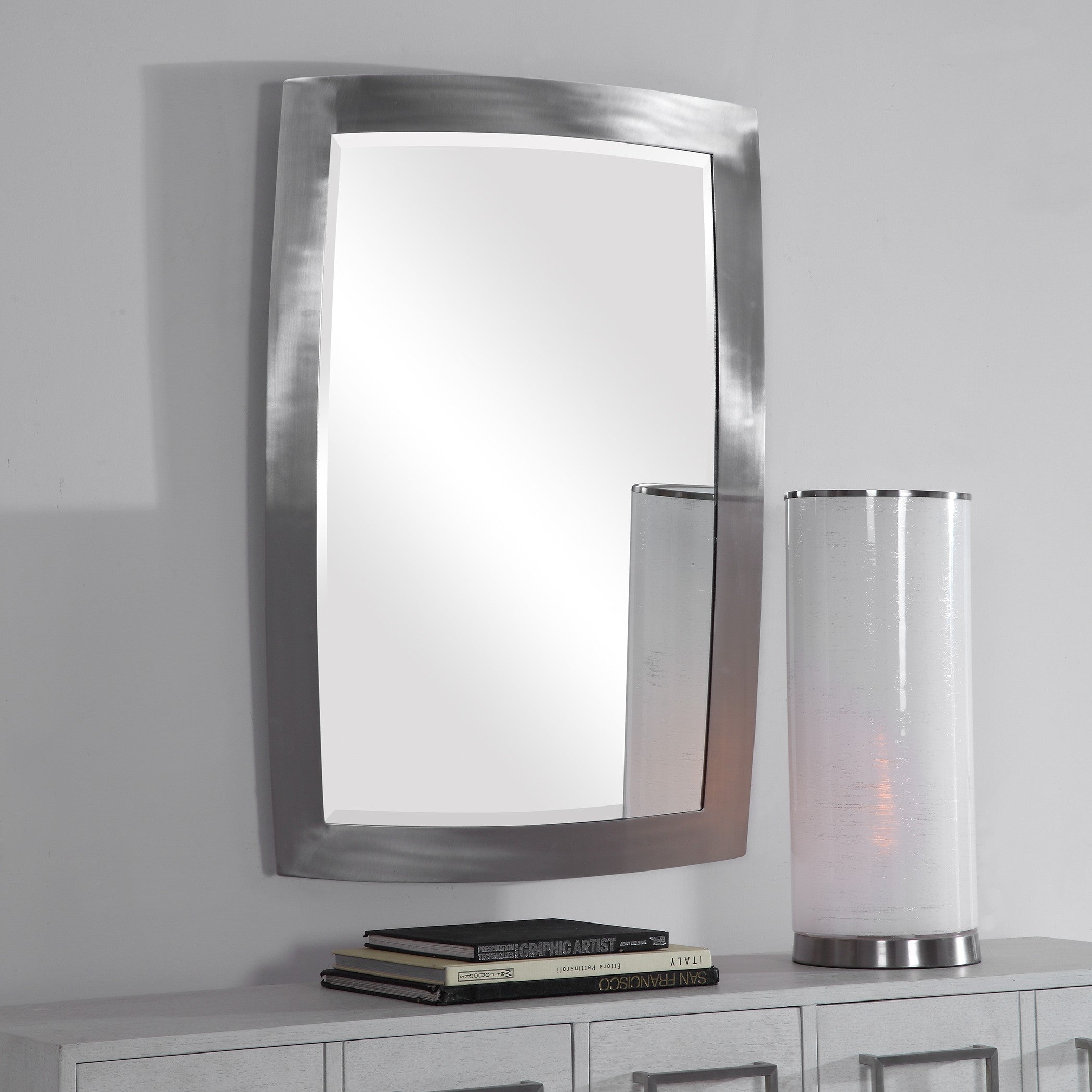 Haskill Brushed Nickel Mirror by Uttermost