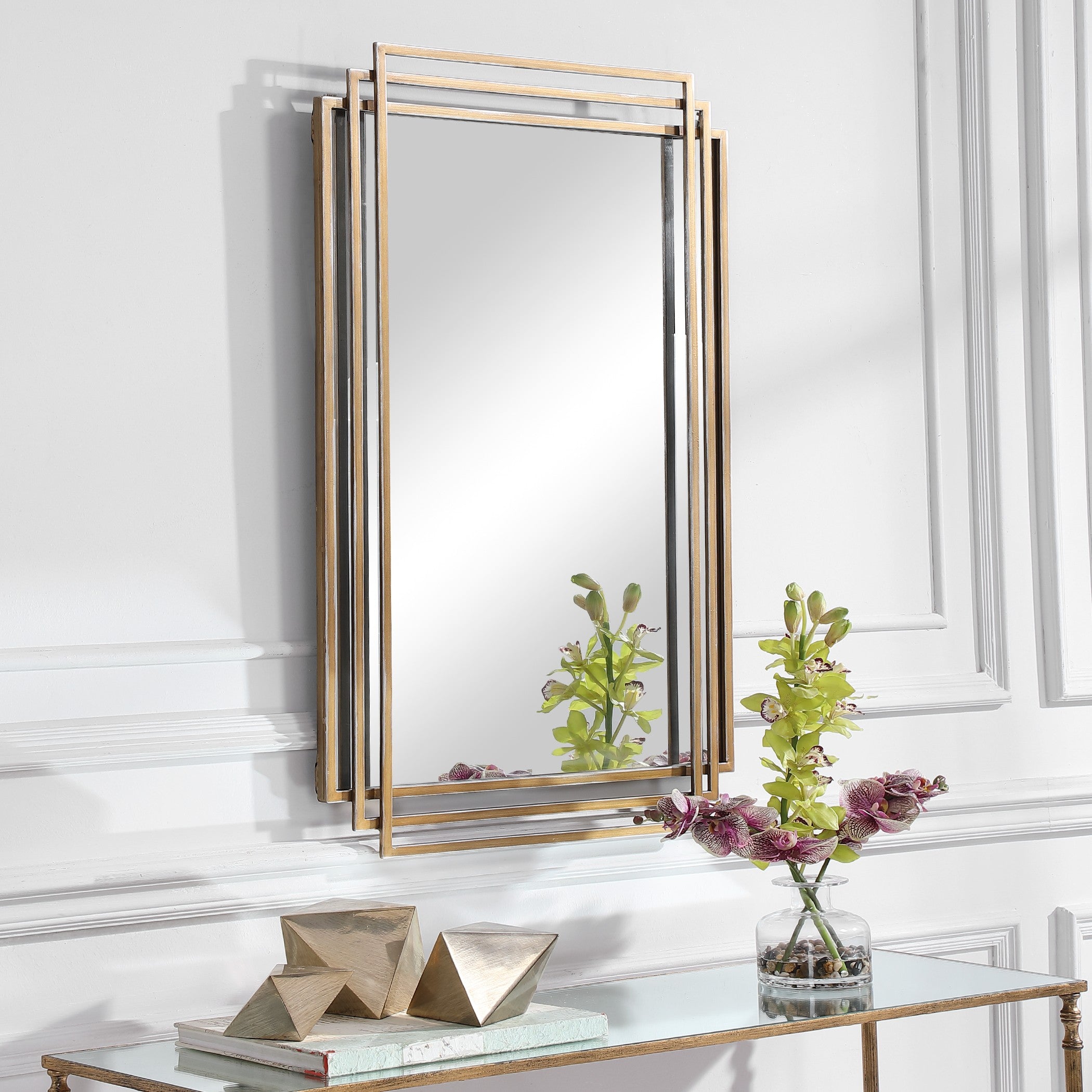 Amherst Brushed Gold Mirror by Uttermost