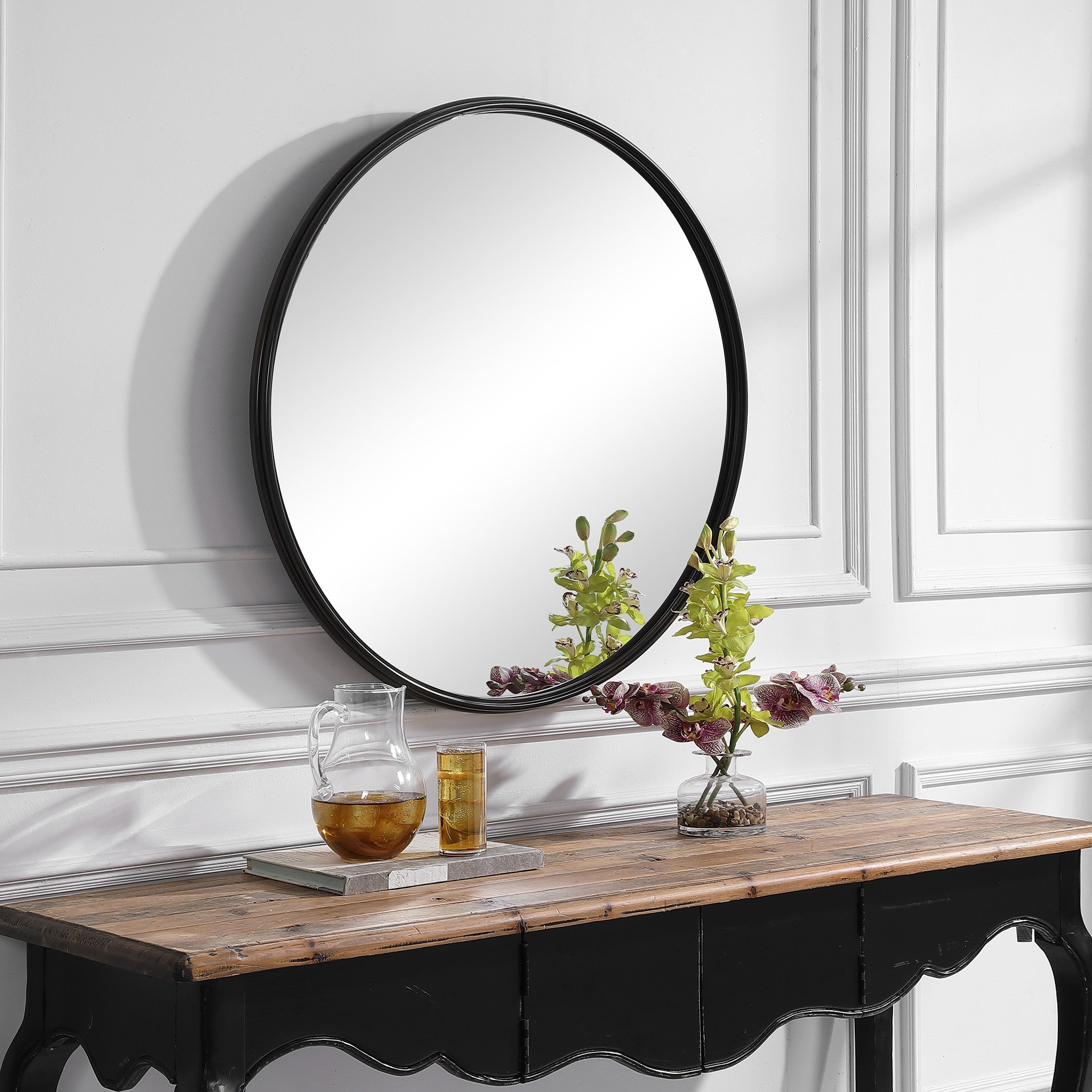 Belham Round Iron Mirror by Uttermost