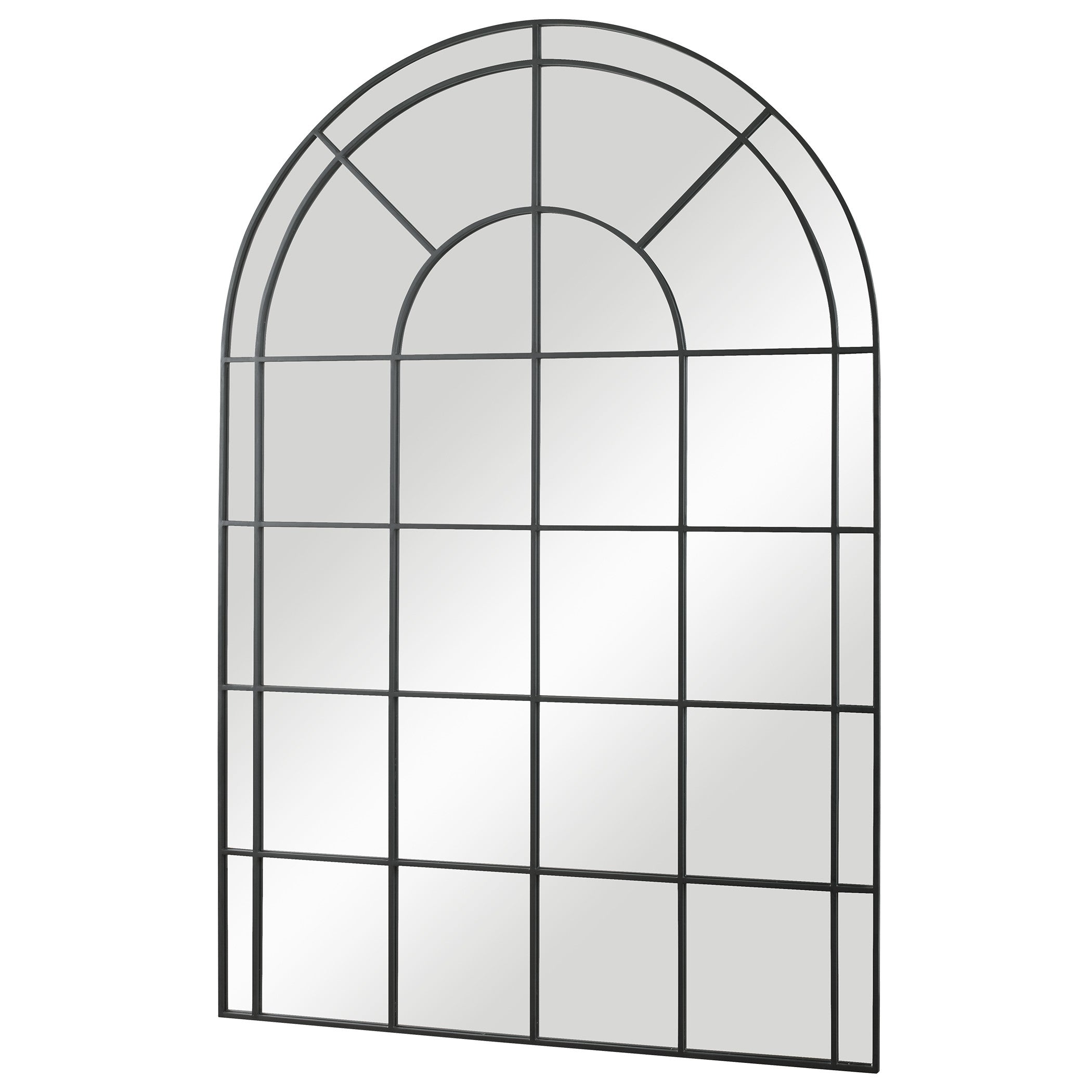 Grantola Black Arch Iron Mirror by Uttermost