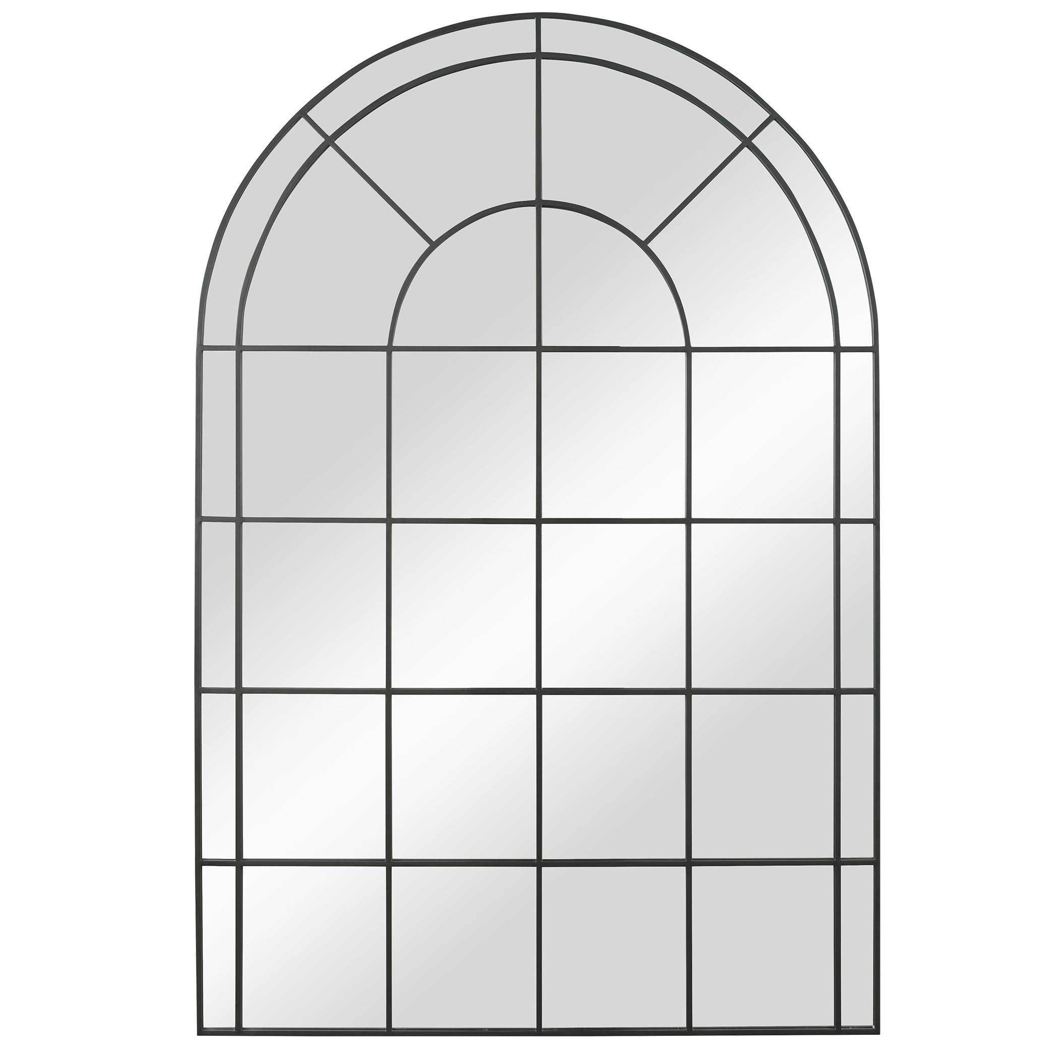 Grantola Black Arch Iron Mirror by Uttermost