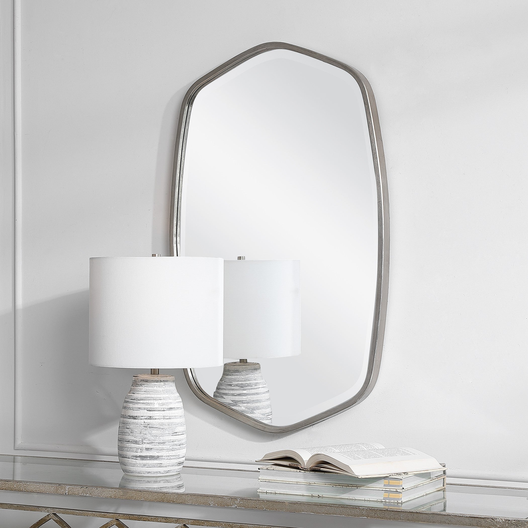 Duronia Brushed Silver Mirror by Uttermost