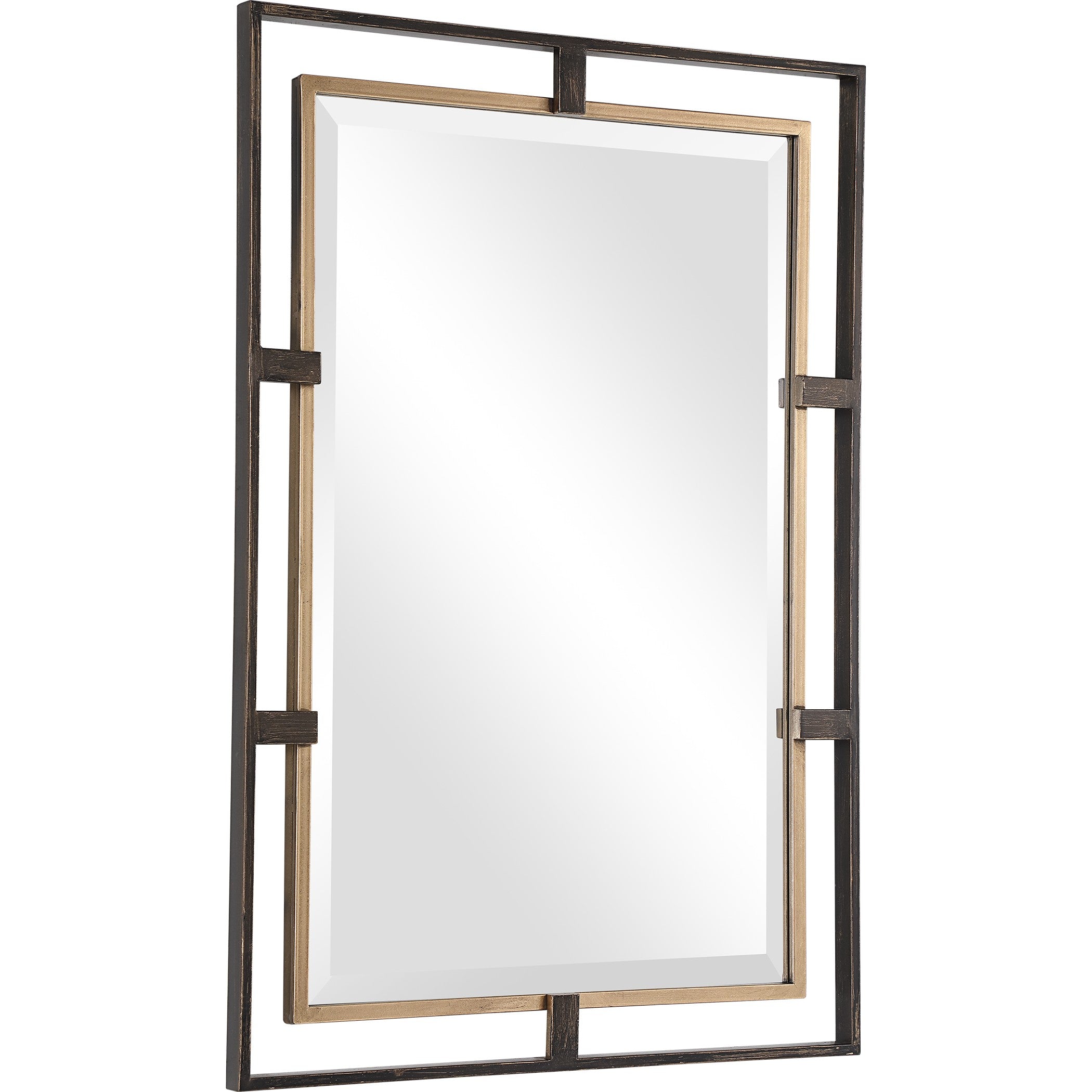 Carrizo Gold & Bronze Rectangle Mirror by Uttermost