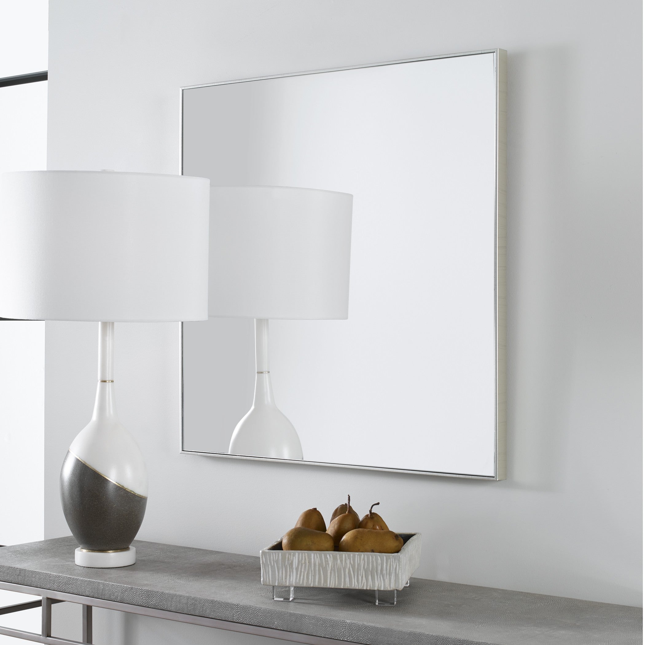 Alexo Square Mirror in Silver by Uttermost