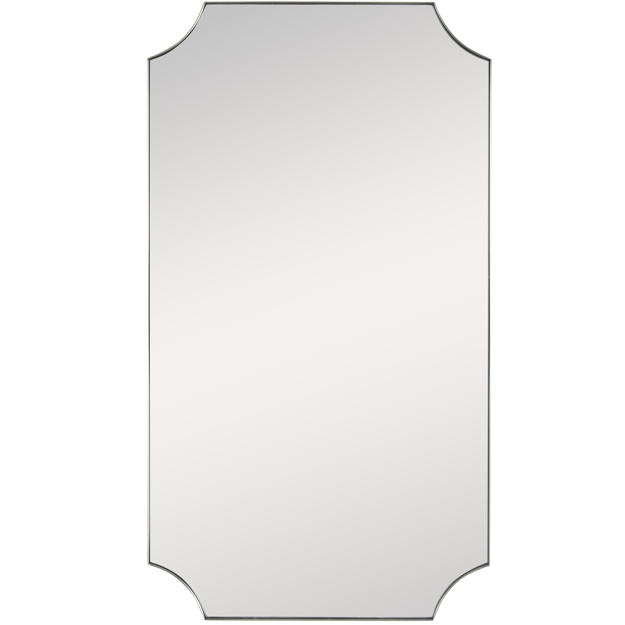 Lennox Brass Scalloped Corner Mirror by Uttermost