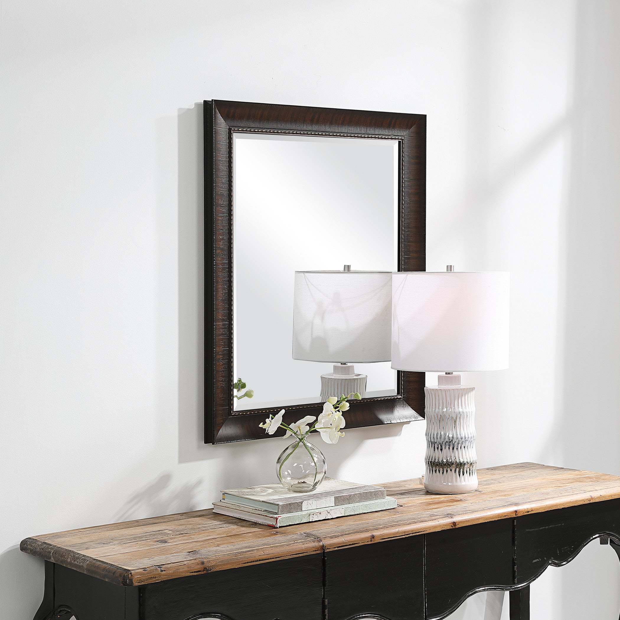 Wythe Burnished Wood Mirror by Uttermost