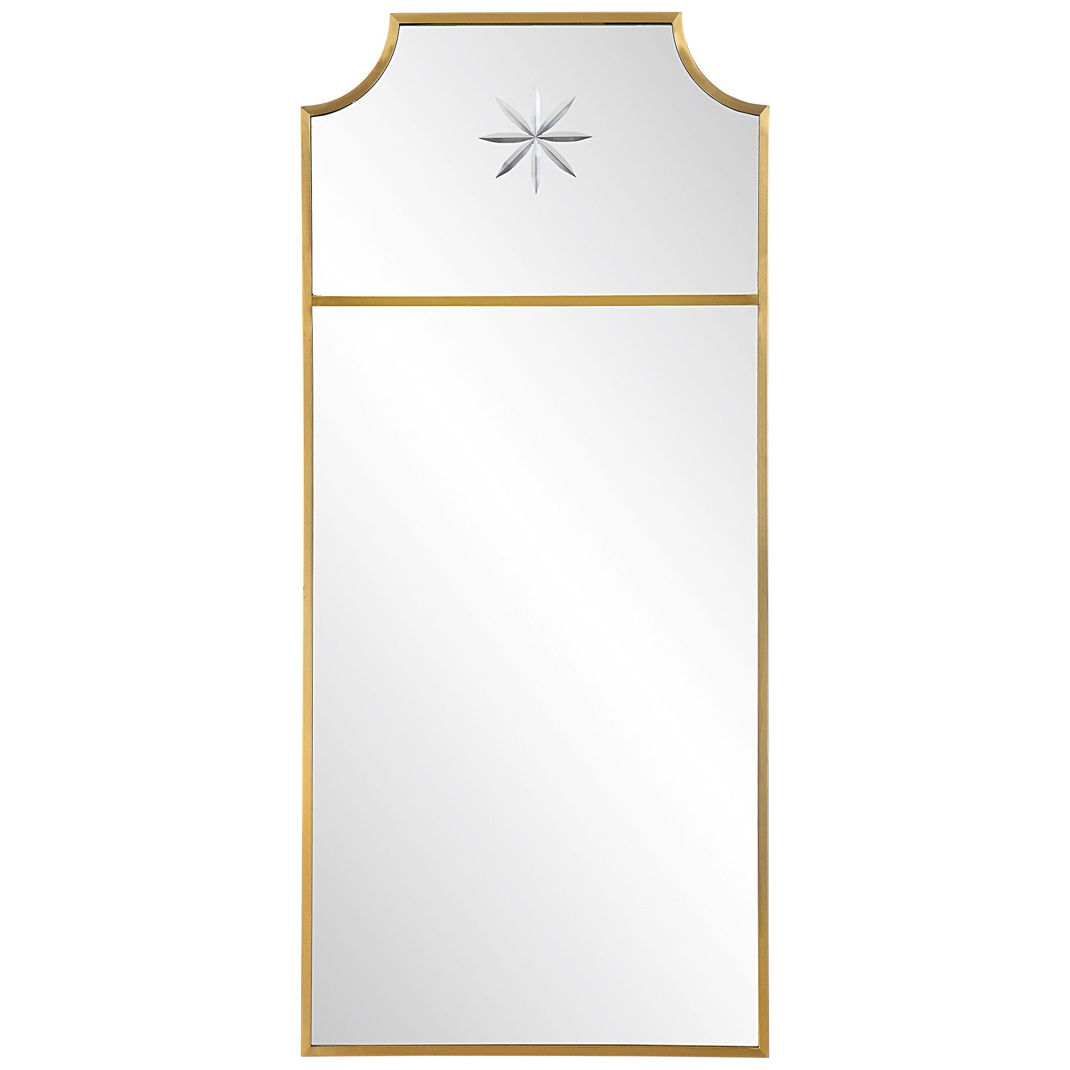 Caddington Tall Brass Mirror by Uttermost