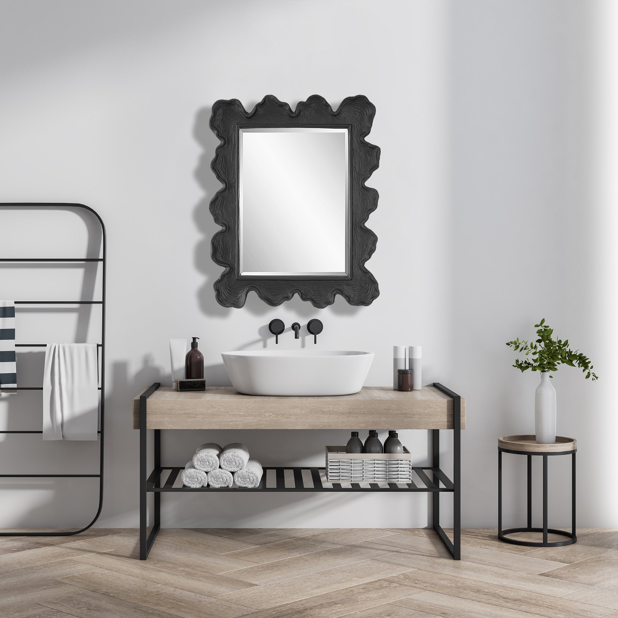 Sea Coral Black Mirror by Uttermost