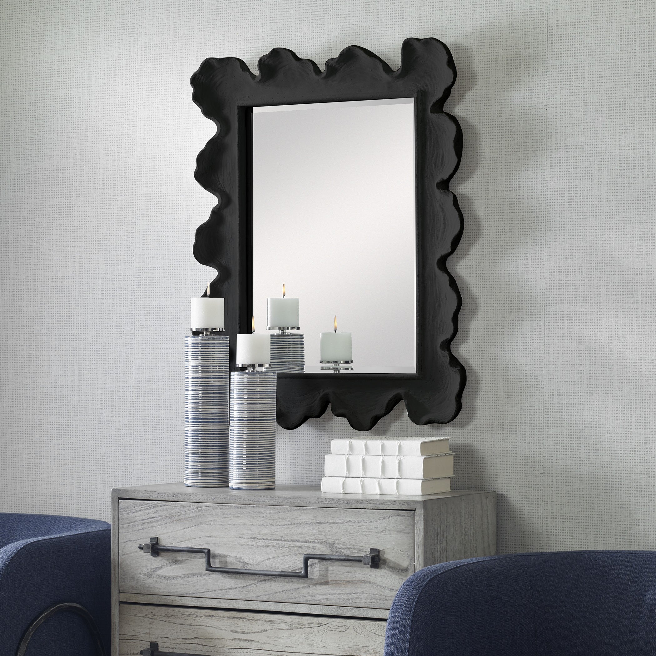 Sea Coral Black Mirror by Uttermost
