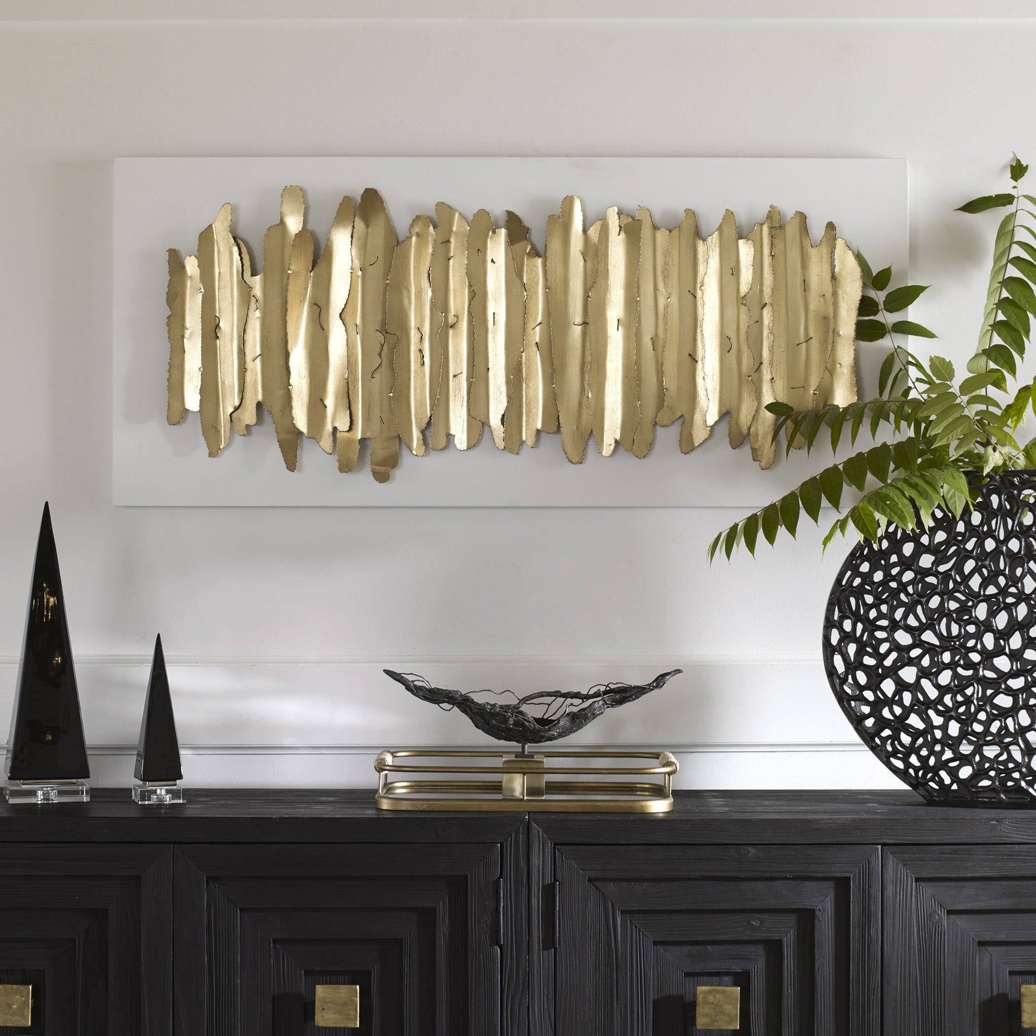 Lev White Metal Wall Decor by Uttermost