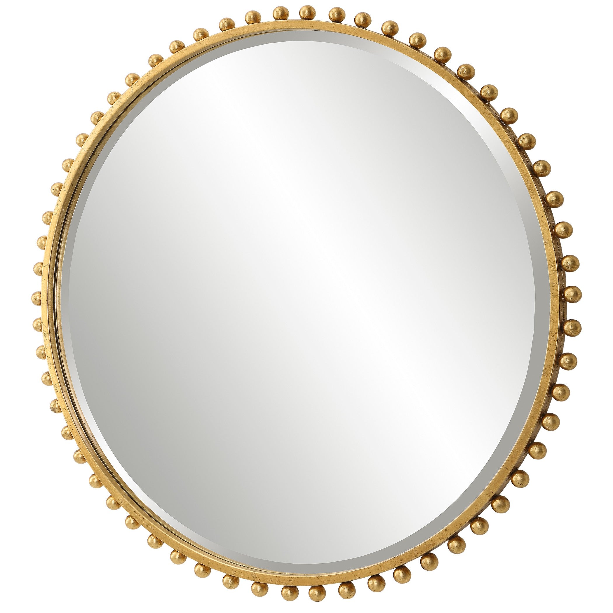 Taza Gold Round Mirror by Uttermost