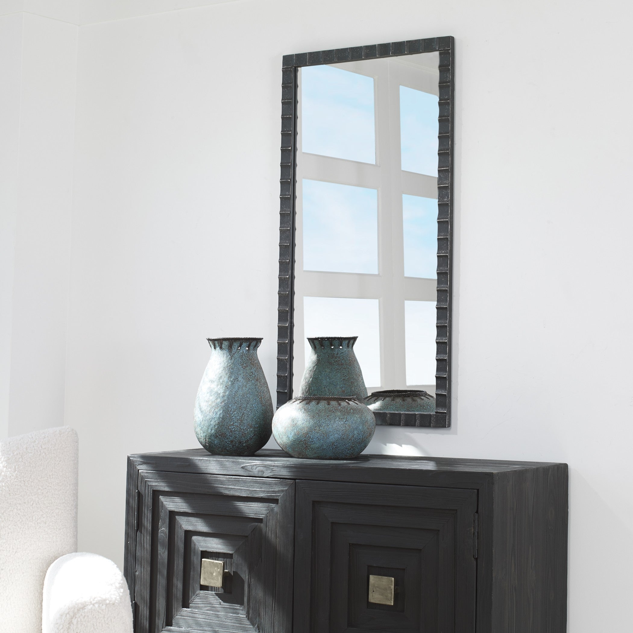 Dandridge Black Industrial Mirror by Uttermost