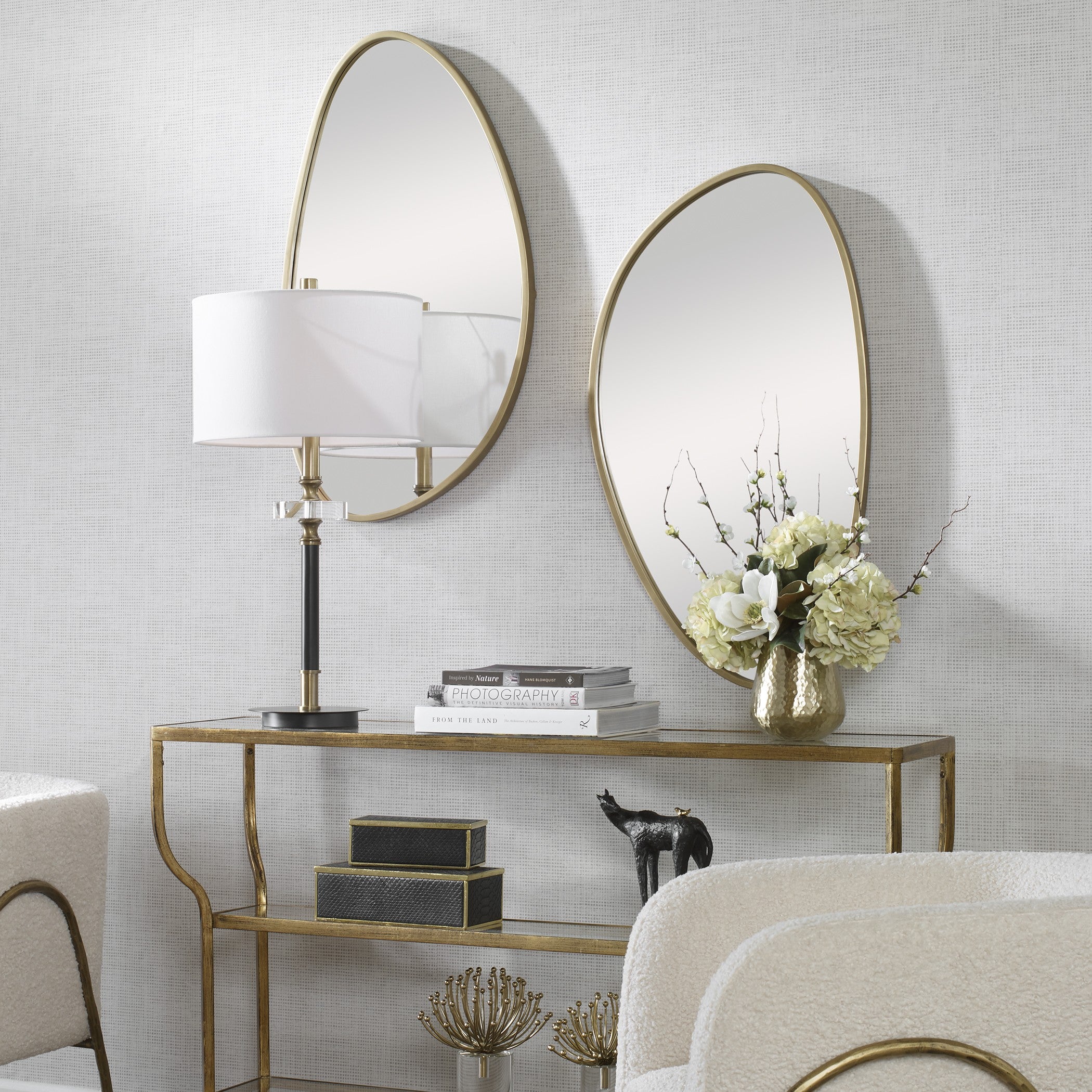 Boomerang Gold Mirror by Uttermost