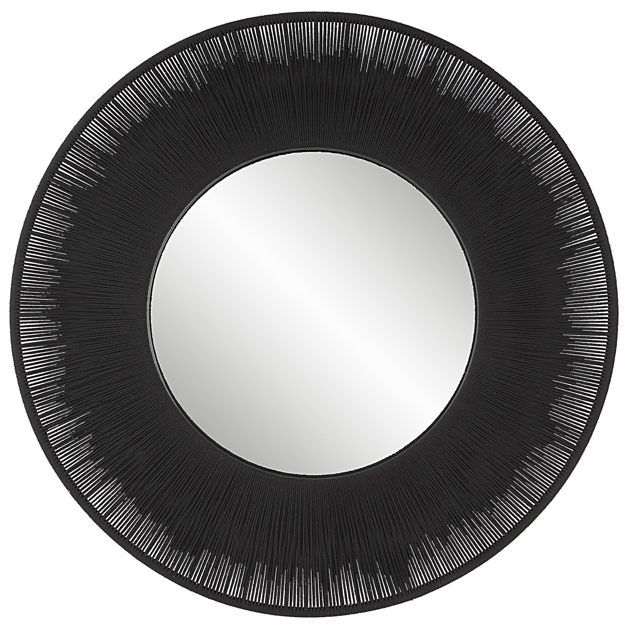 Sailor's Knot Black Round Mirror by Uttermost