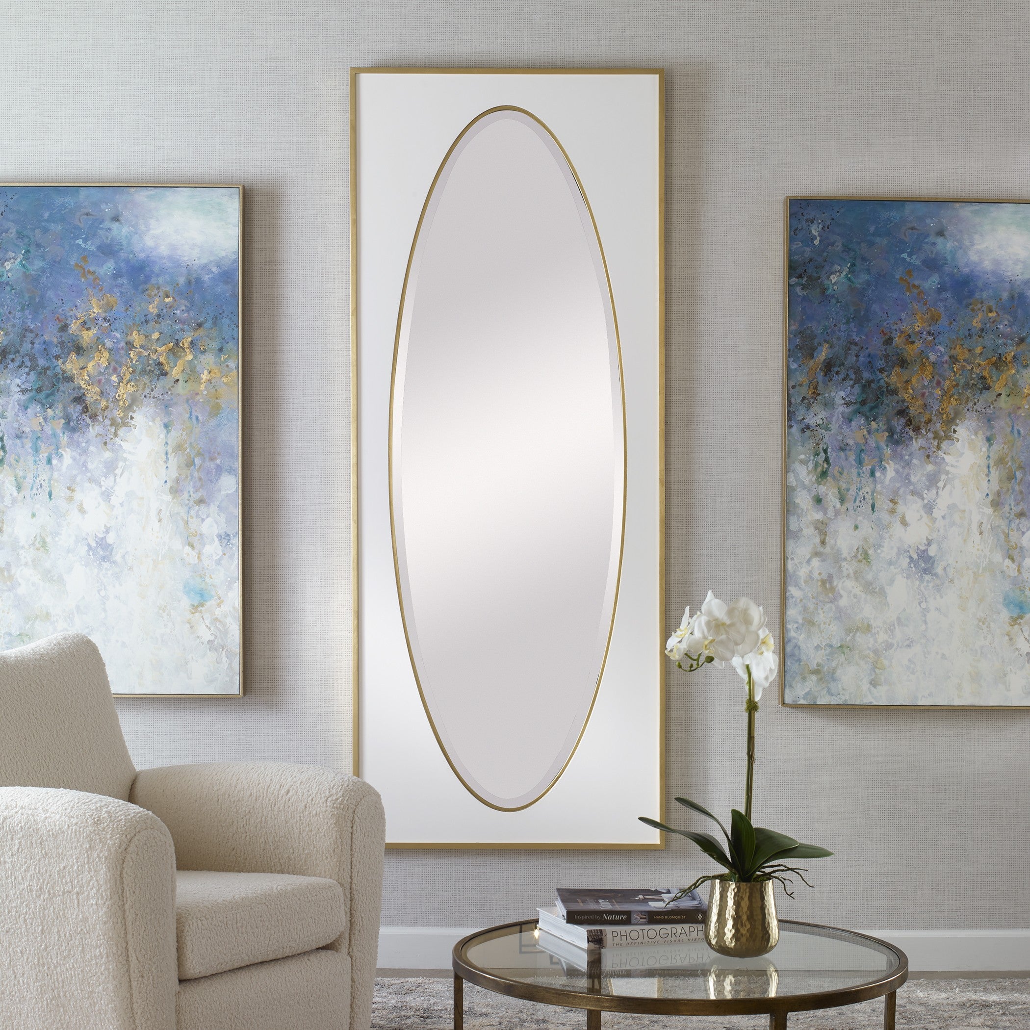 Danbury Full Length Mirror in White by Uttermost