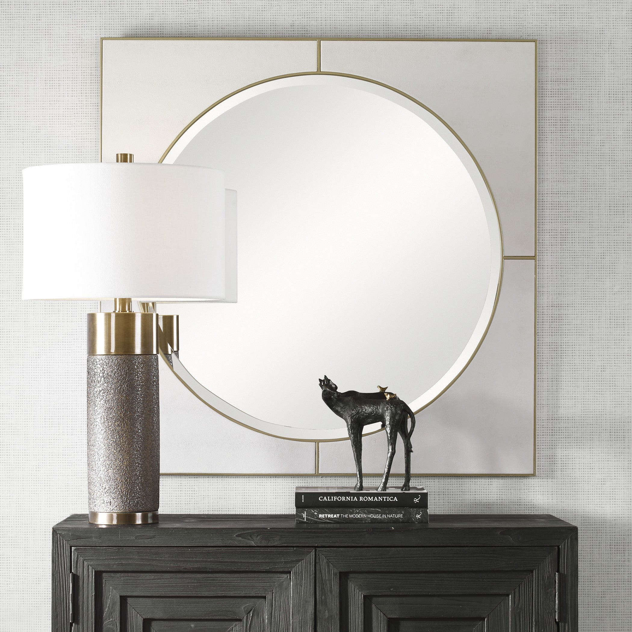 Cyprus White Square Mirror by Uttermost