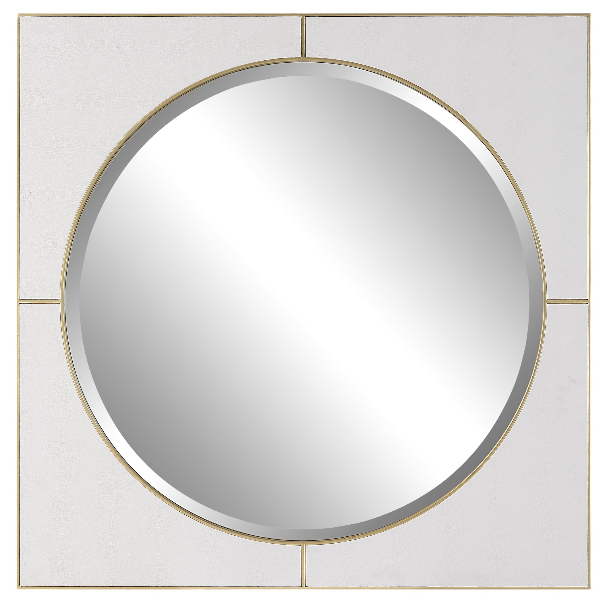 Cyprus White Square Mirror by Uttermost