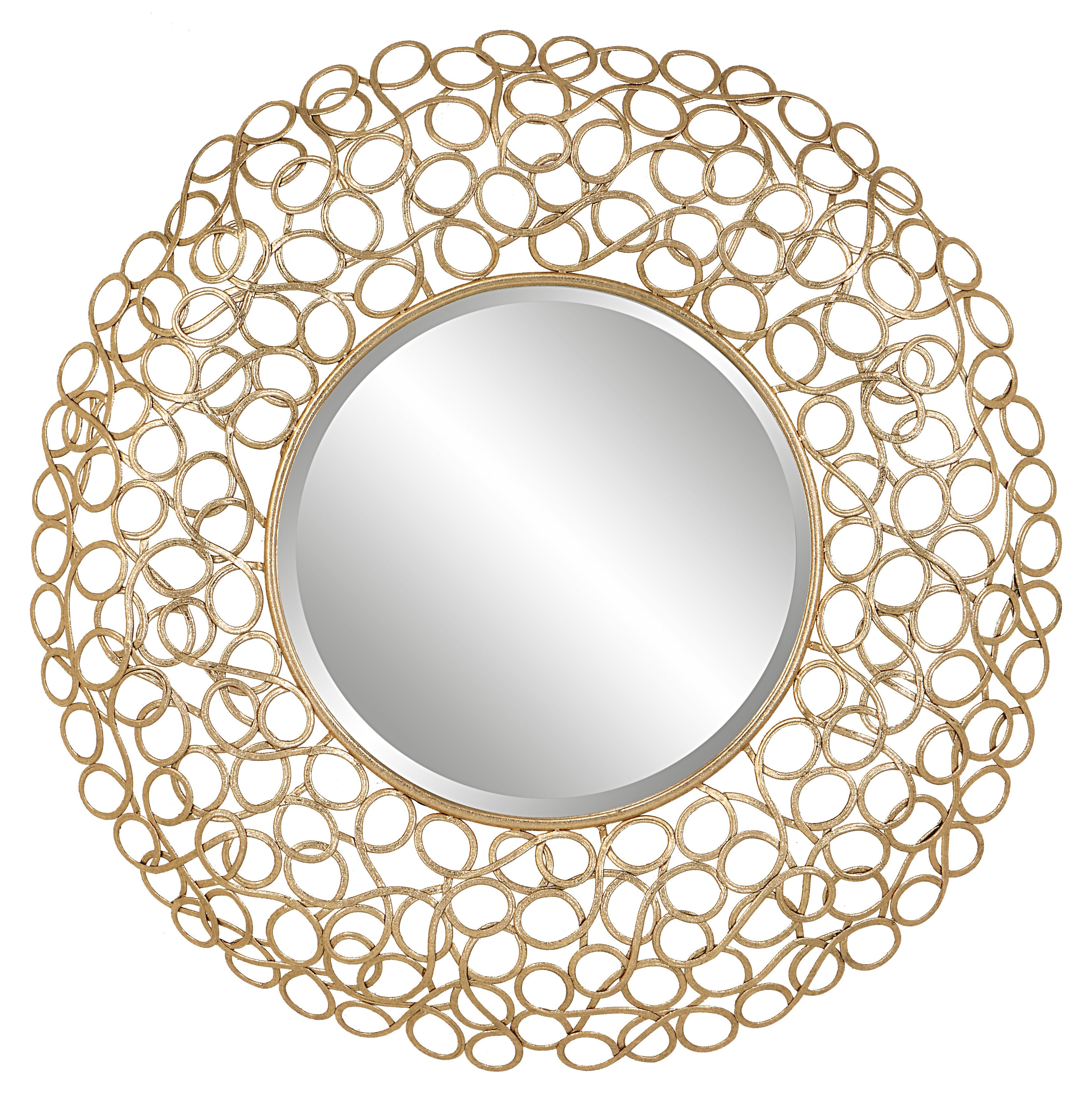 Swirl Round Gold Mirror by Uttermost