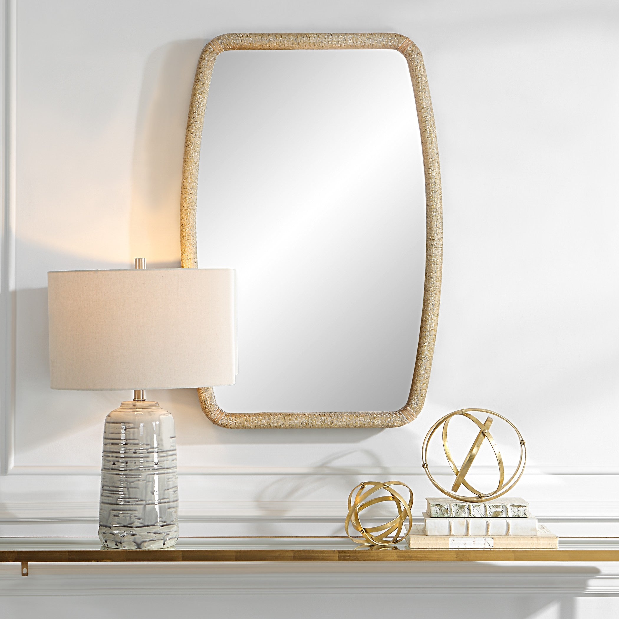 Tiki Rattan Mirror by Uttermost