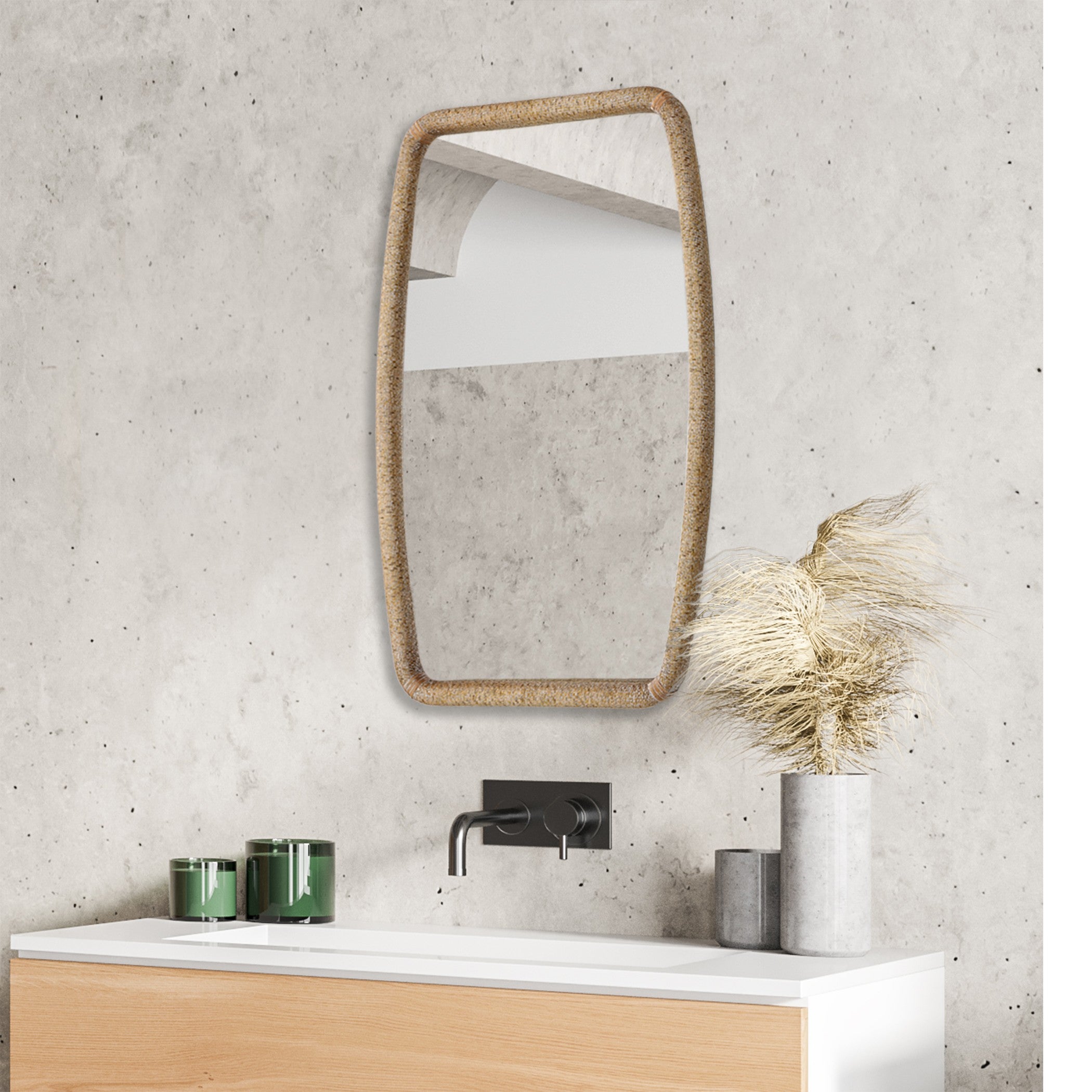 Tiki Rattan Mirror by Uttermost