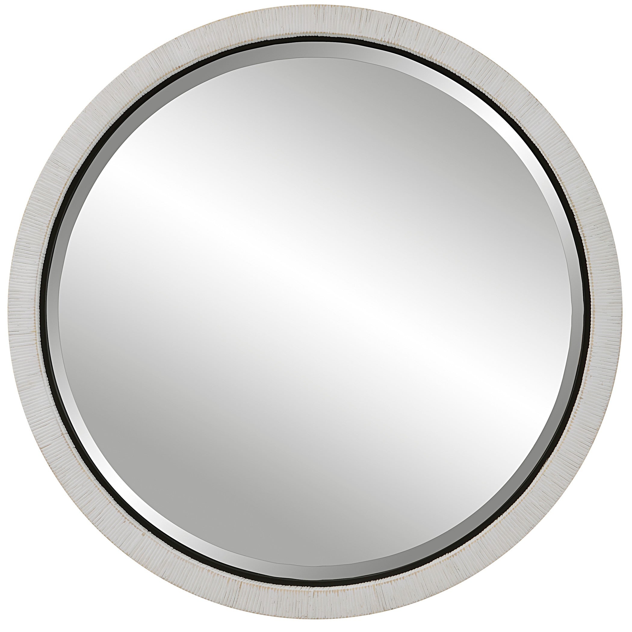 Granada Whitewash Round Mirror by Uttermost