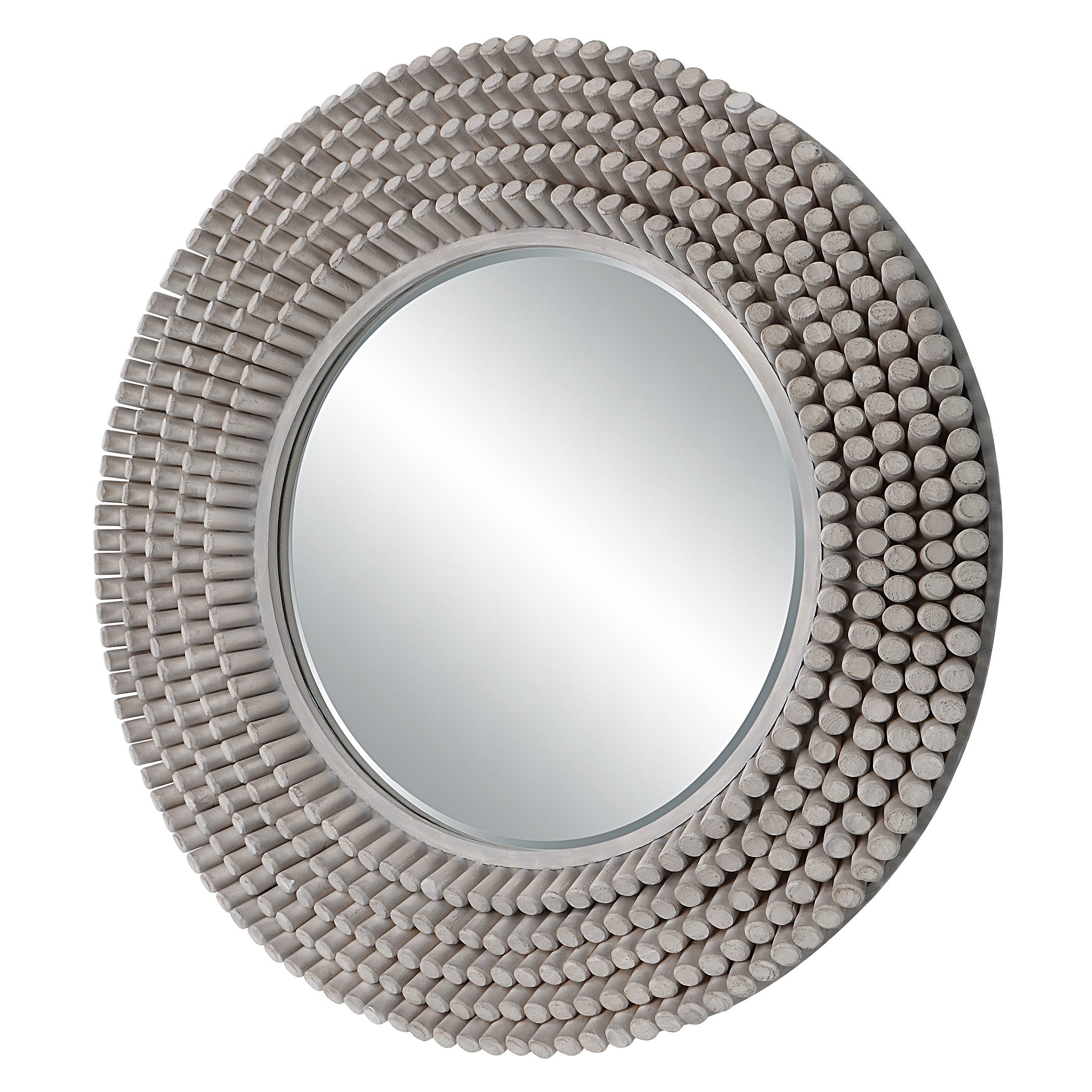 Portside Round Gray Mirror by Uttermost
