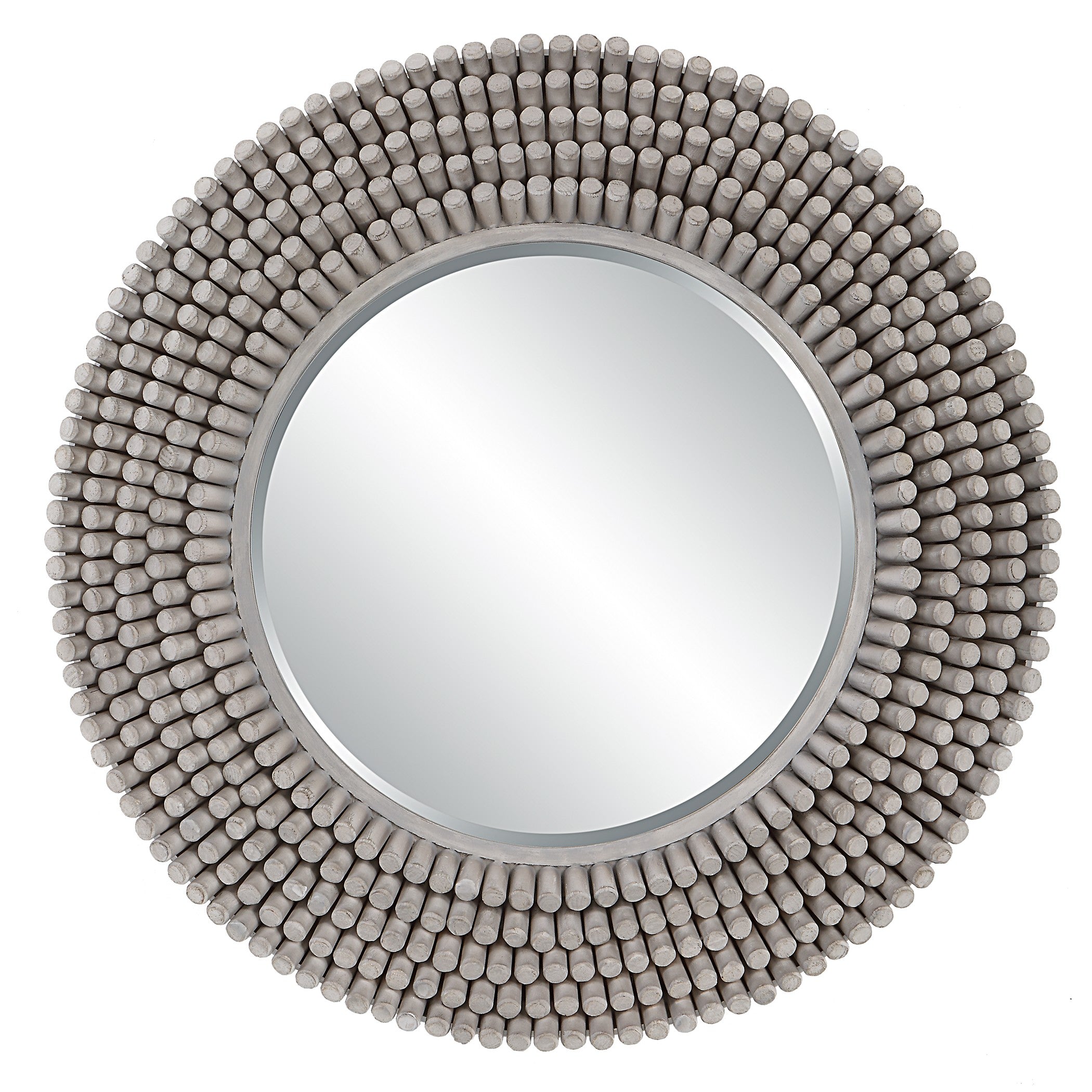Portside Round Gray Mirror by Uttermost