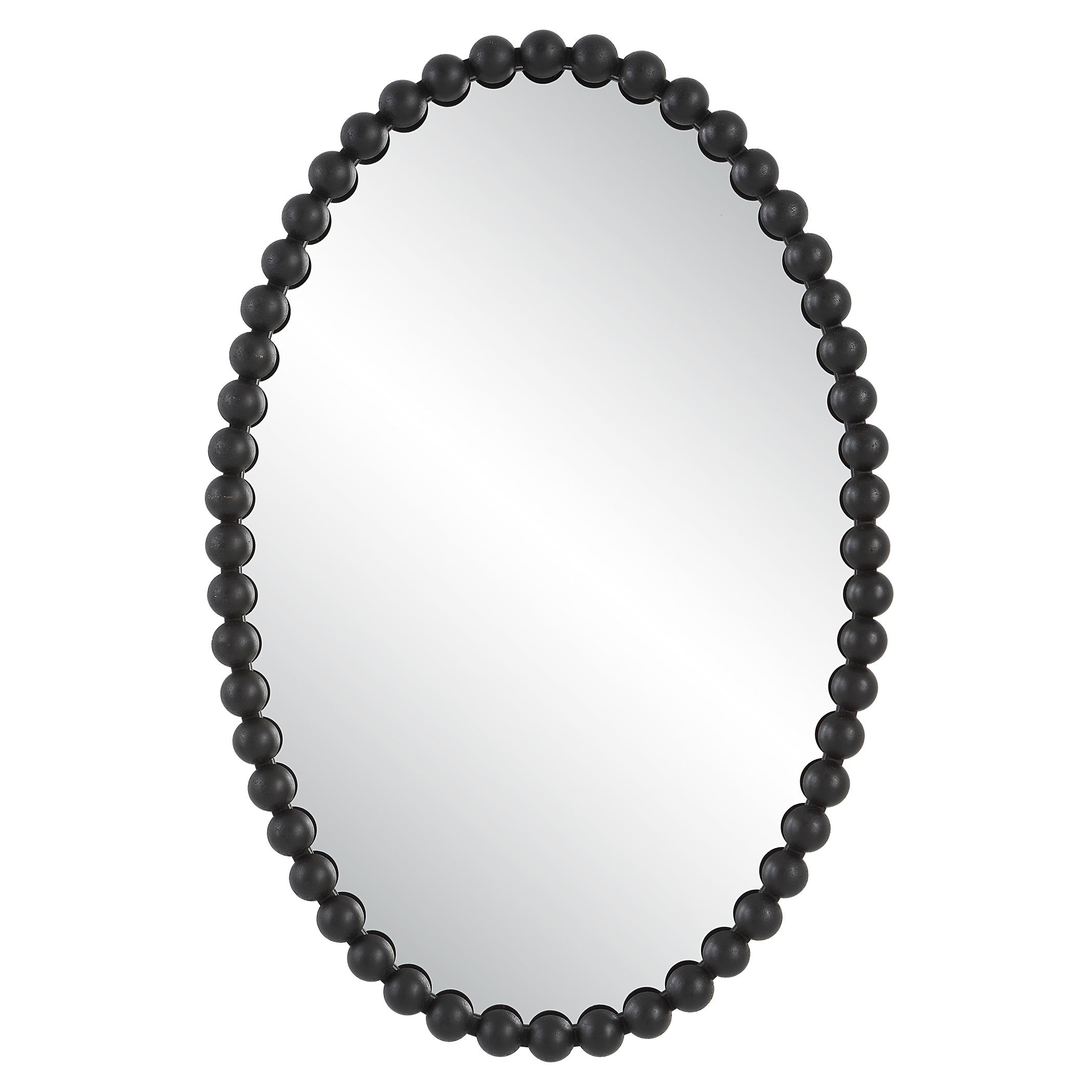 Serna Black Oval Mirror by Uttermost
