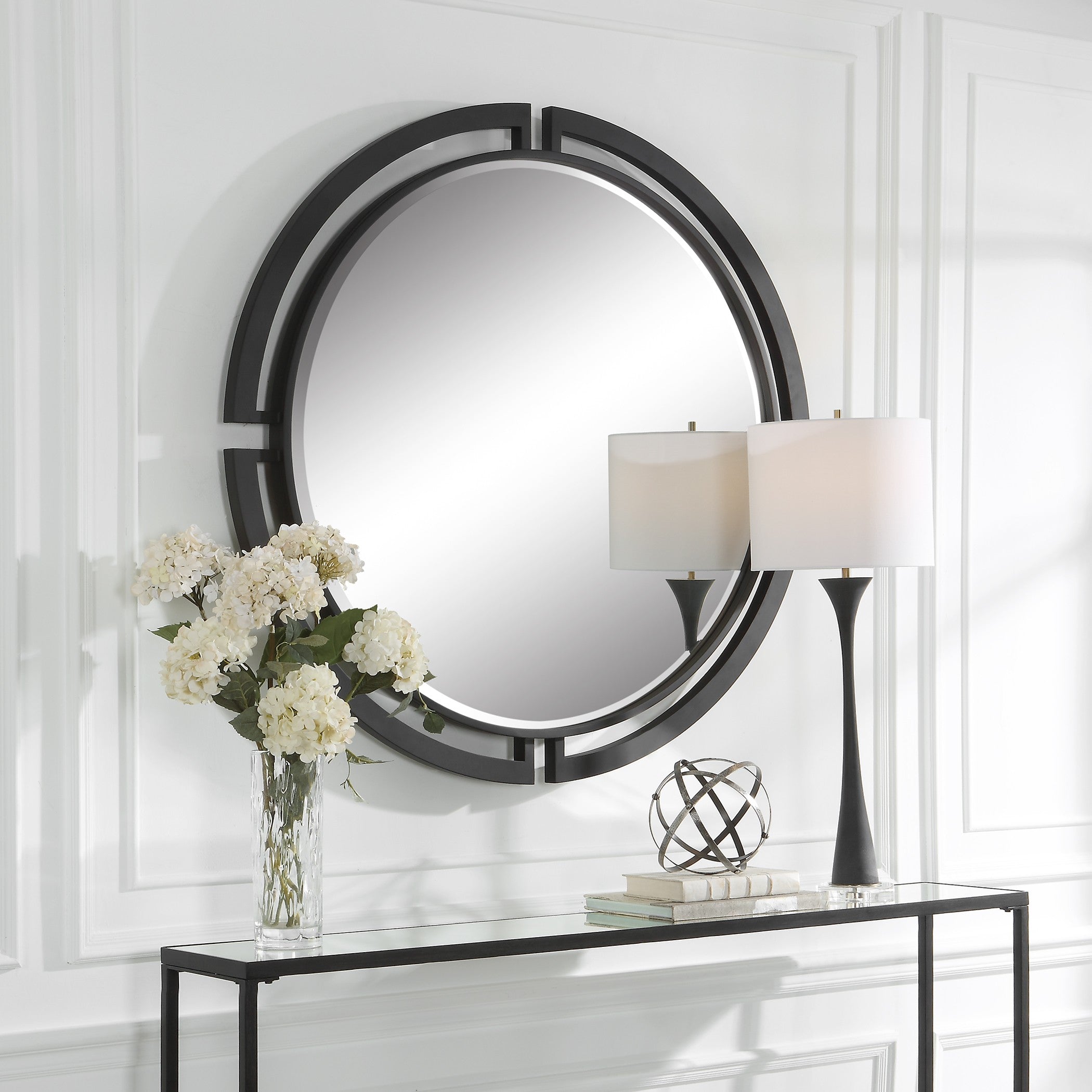 Quadrant Modern Round Mirror by Uttermost