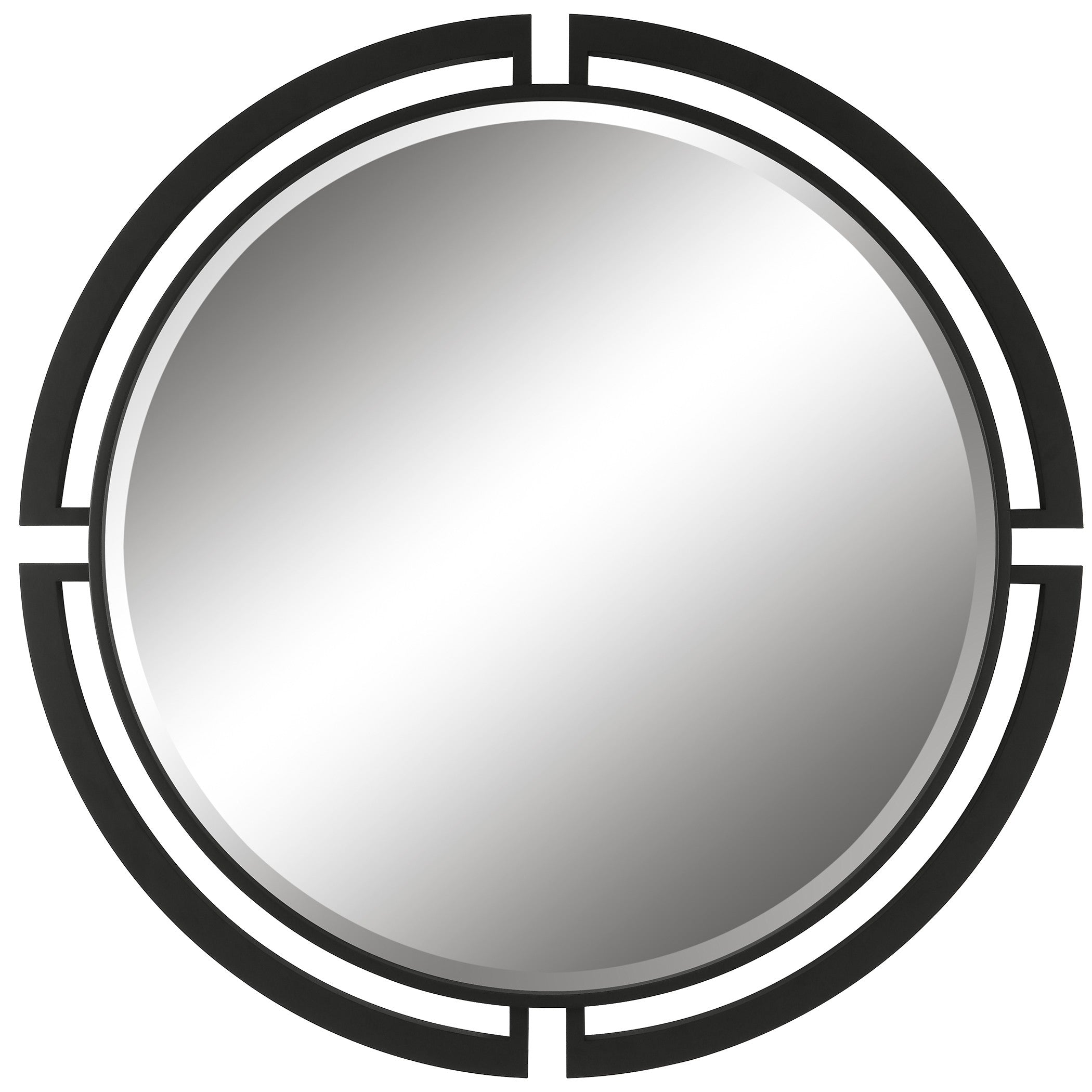 Quadrant Modern Round Mirror by Uttermost