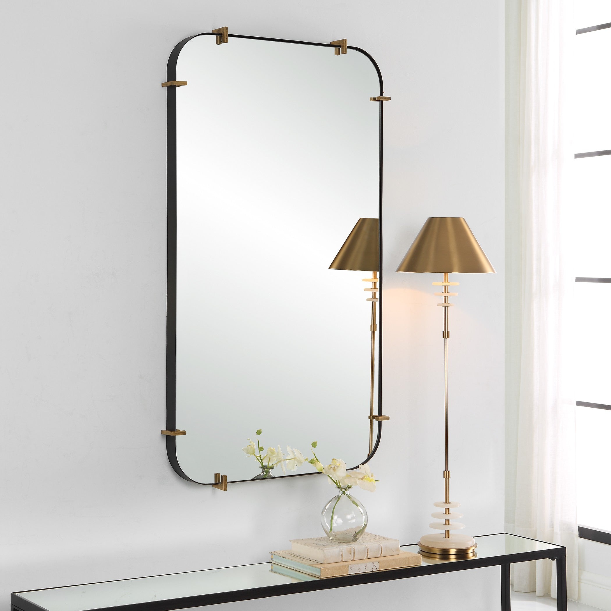Pali Industrial Iron Mirror by Uttermost
