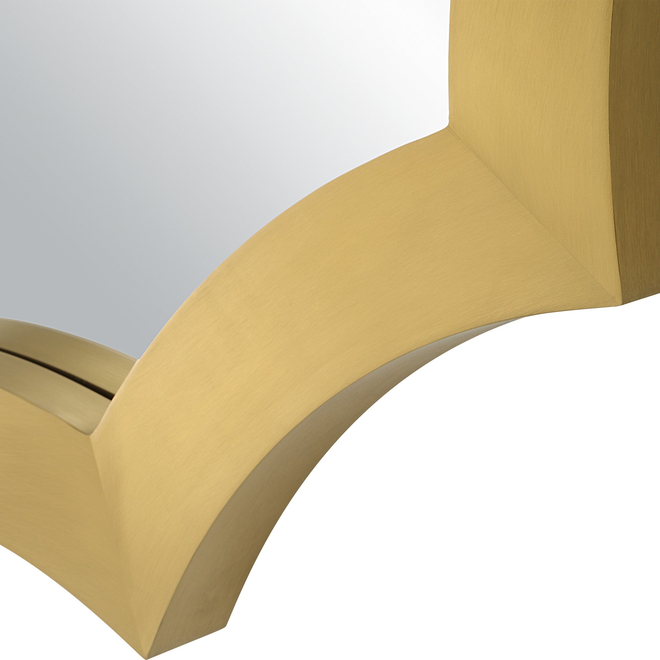 Flare Brushed Brass Round Mirror by Uttermost