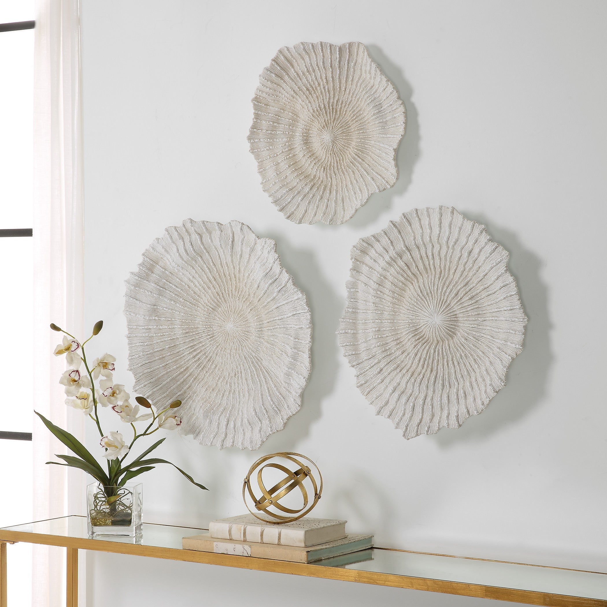 Ocean Gems Coral Wall Decor - Set of 3 by Uttermost