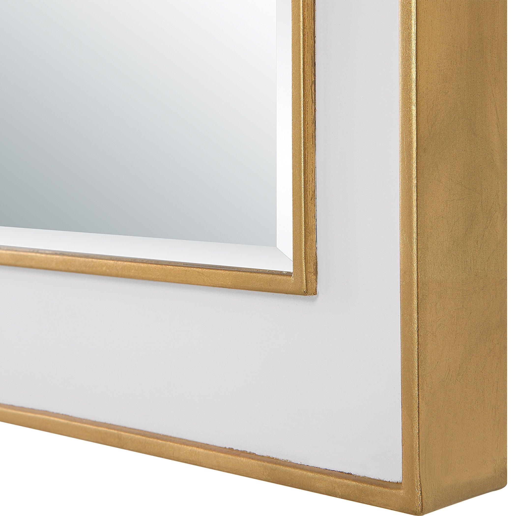 Crisanta Gloss White Arch Mirror by Uttermost