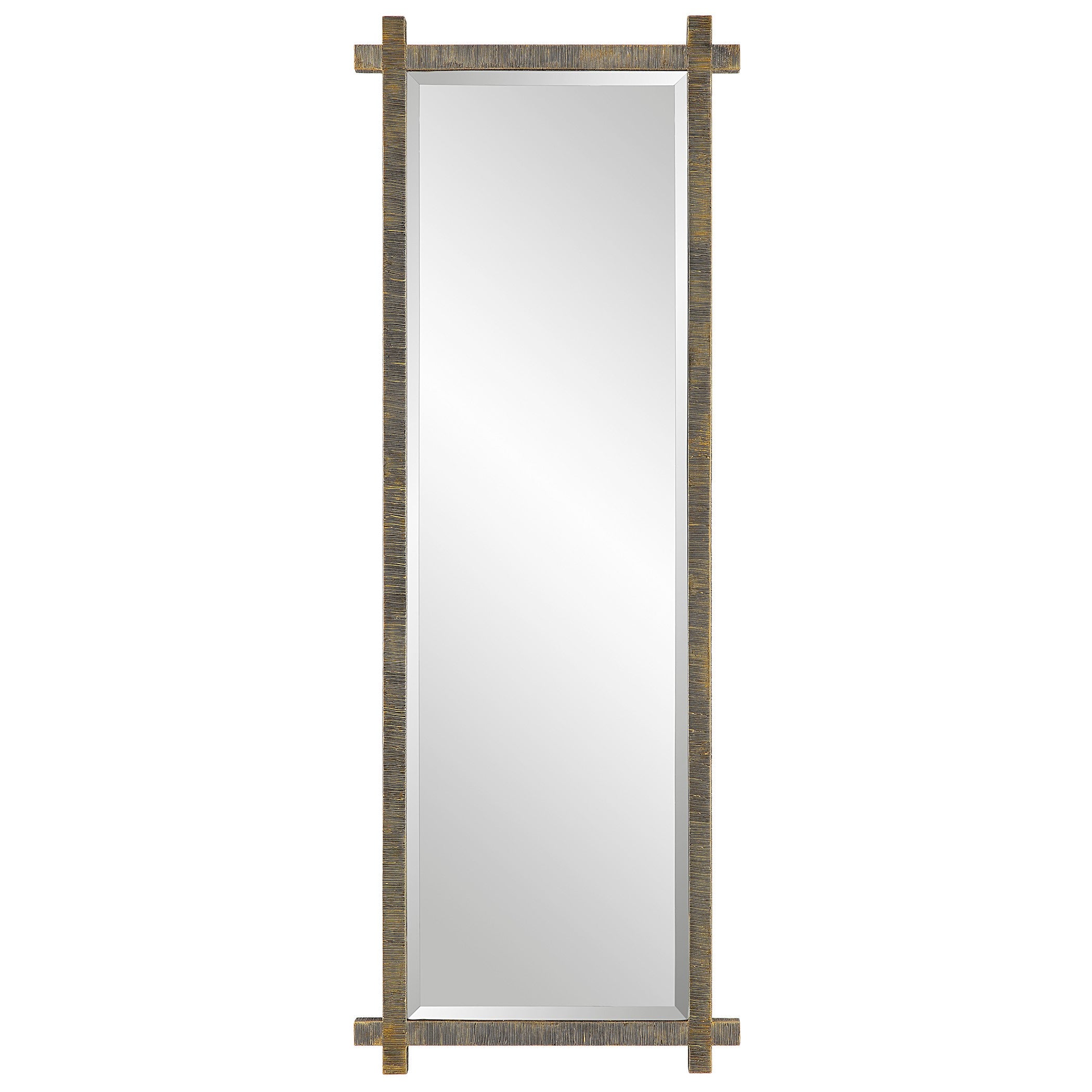 Abanu Ribbed Gold Dressing Mirror by Uttermost