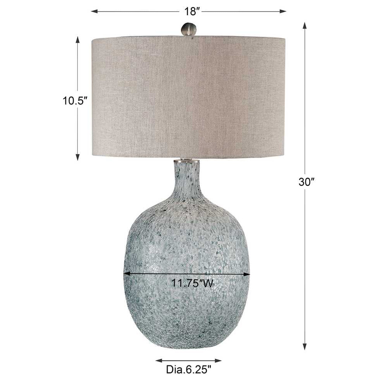 Oceaonna Glass Table Lamp by Uttermost