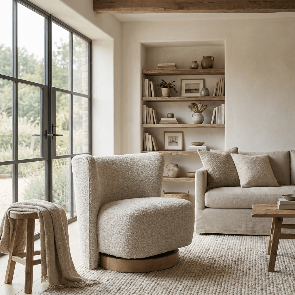 On The Swivel Accent Chair by Keiichi