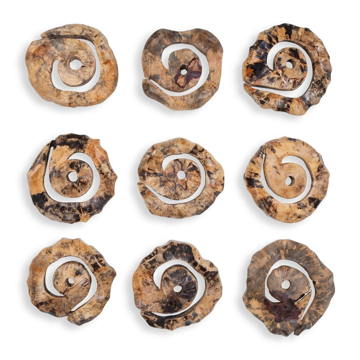 Corkscrew Wood Wall Décor Set of 9 by Uttermost