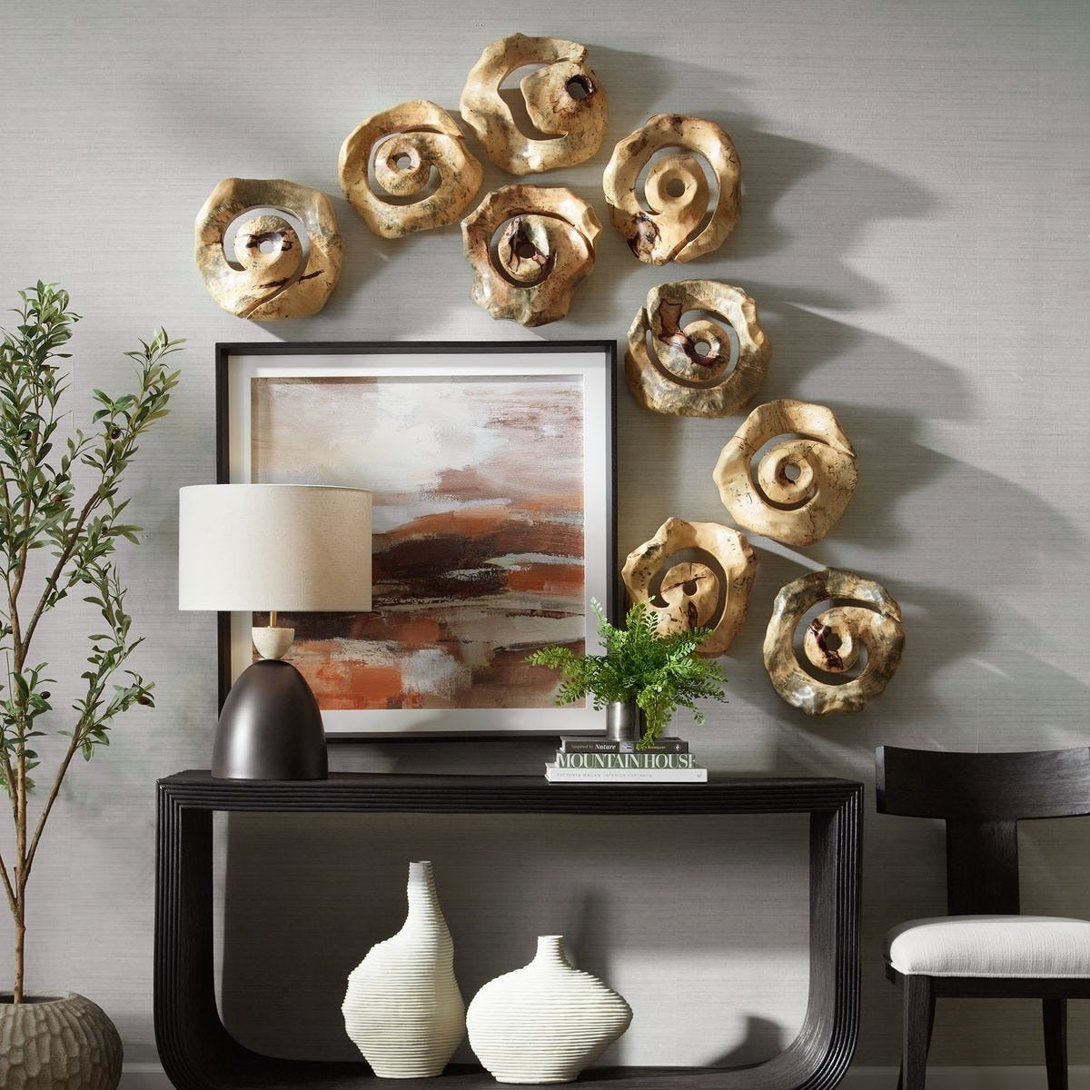 Corkscrew Wood Wall Décor Set of 9 by Uttermost