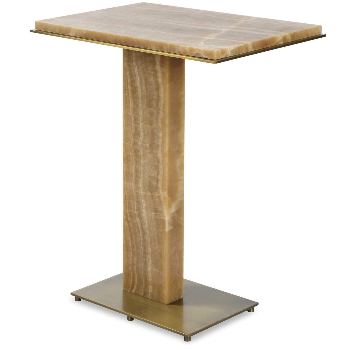 Overhang Accent Table in Latte Onyx Uttermost