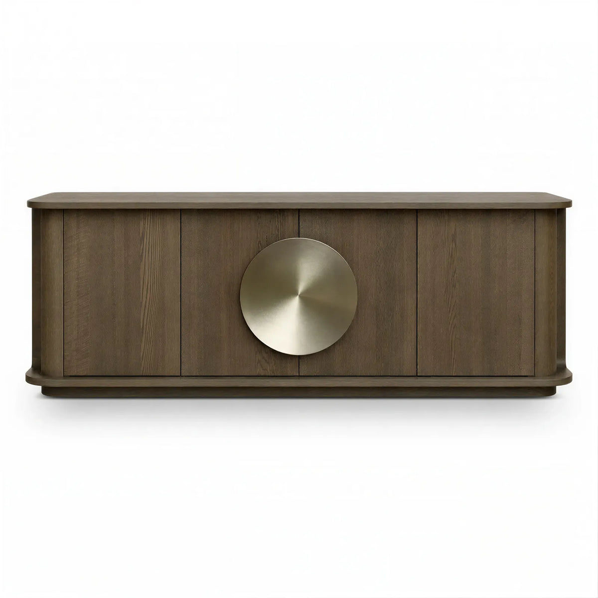 Perth Light Brown Oak & Brushed Brass Sideboard Berkeley Designs