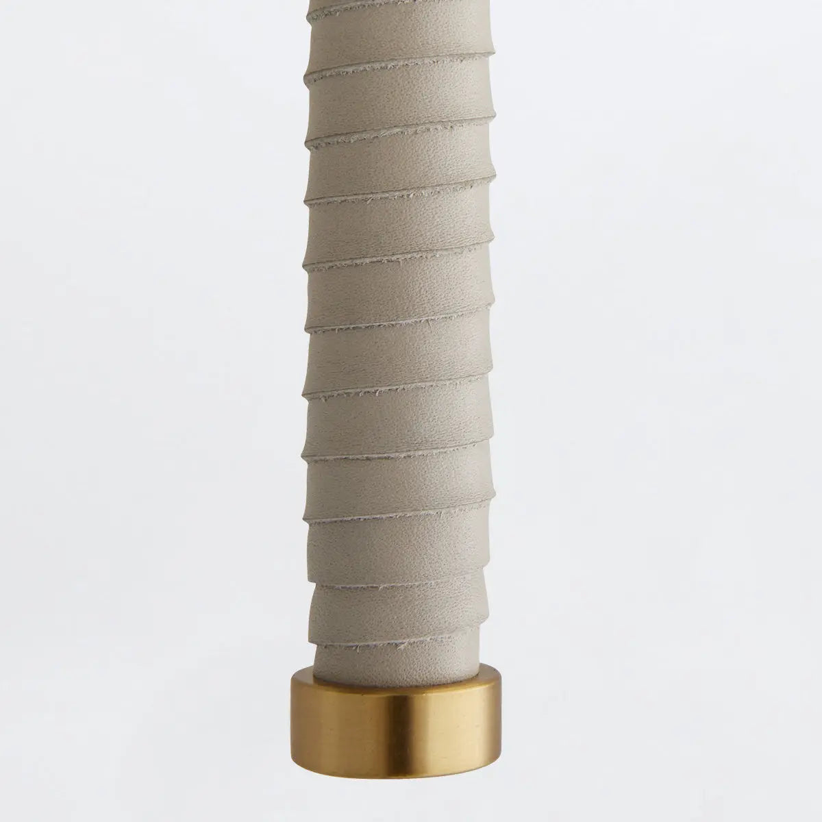 Aaron Antique Brass Wall Light with White Marble & Cream Leather by Arteriors