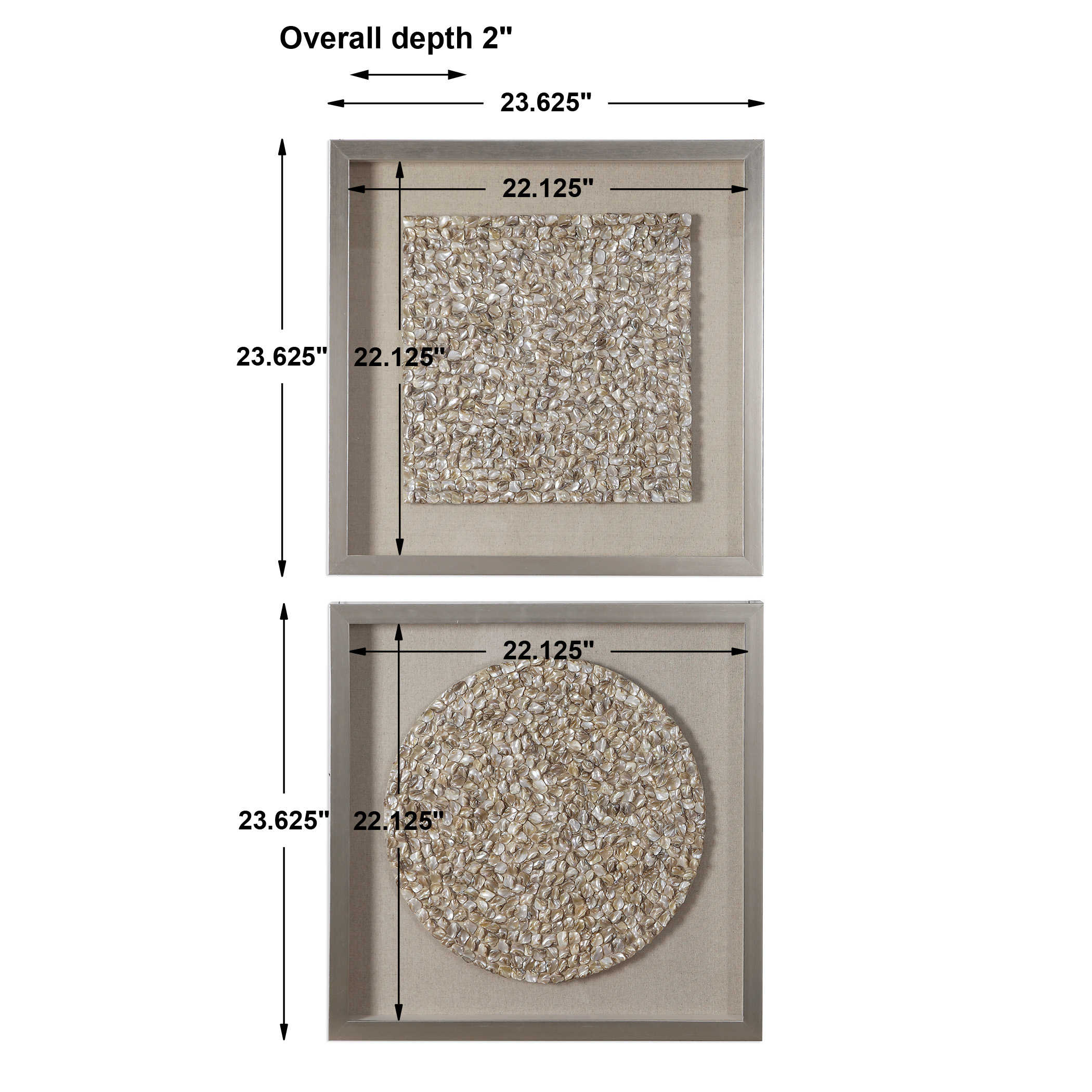 Arline Shadow Boxes - Set of 2 by Uttermost