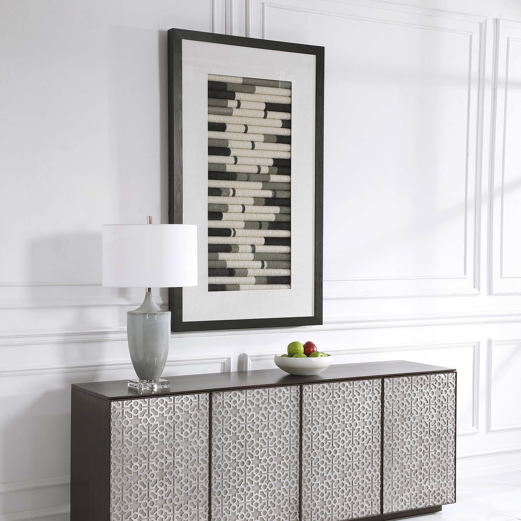 Flaxen Scroll Shadow Box by Uttermost