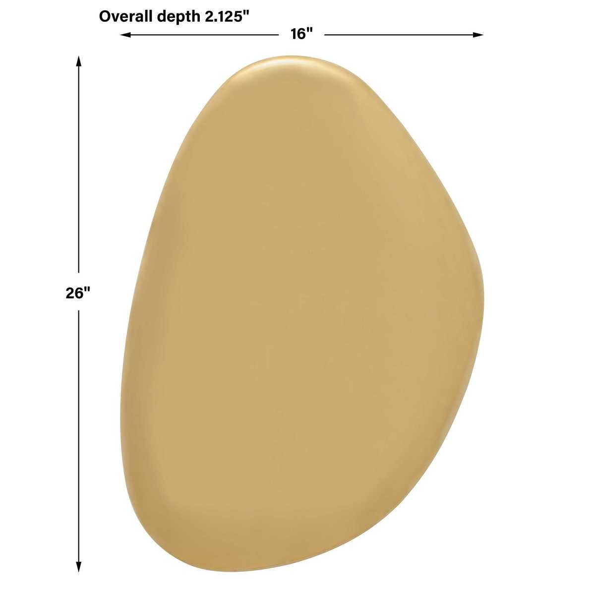 Jelly Bean Wall Sculpture Medium in Gold by Uttermost
