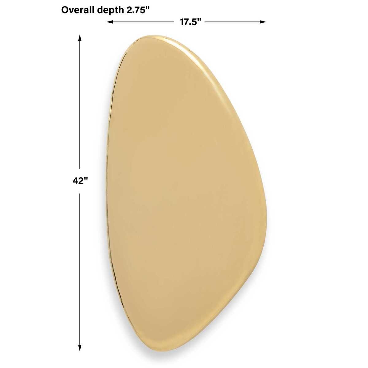 Jelly Bean Wall Sculpture Large in Gold by Uttermost