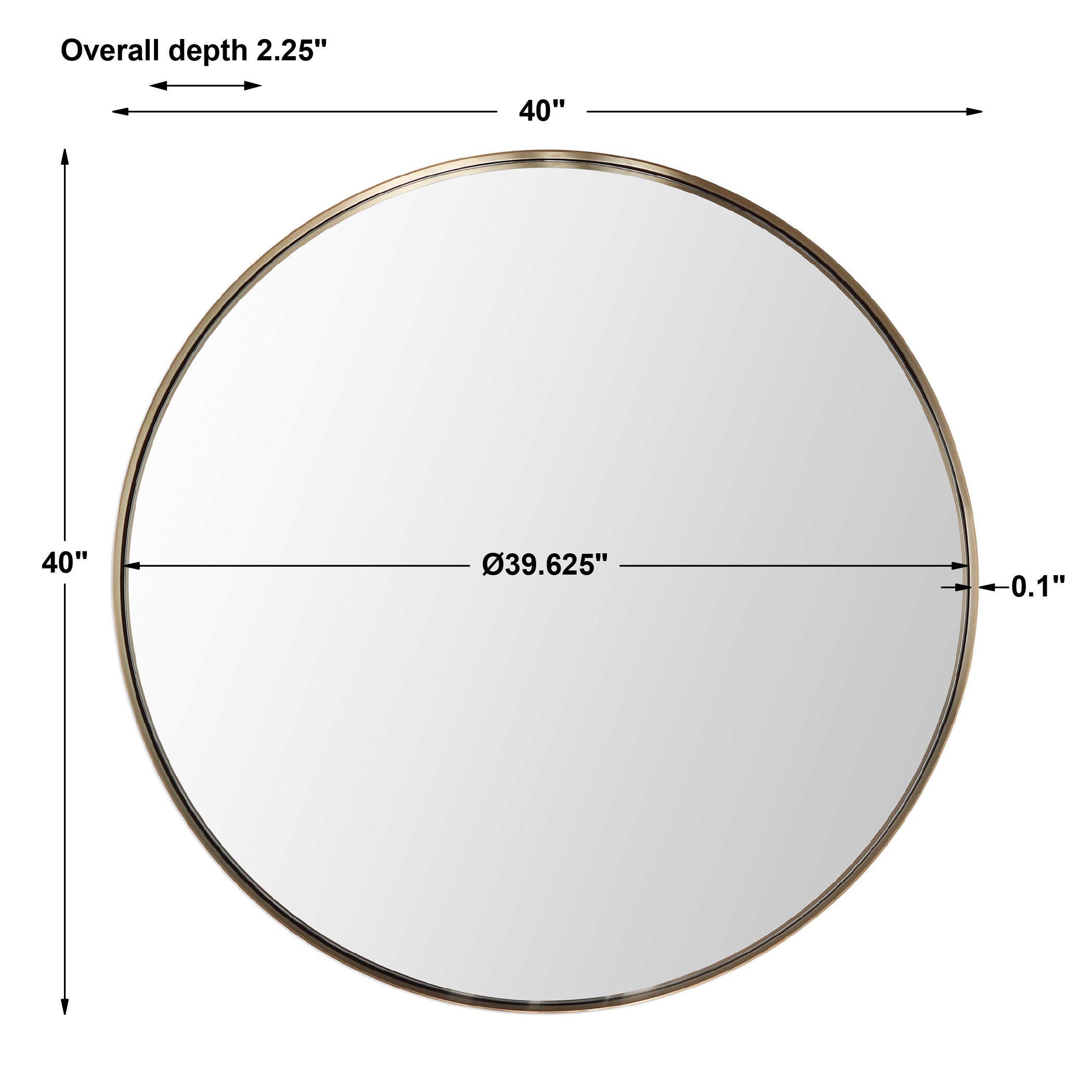 Padria Round Mirror - Brass by Uttermost