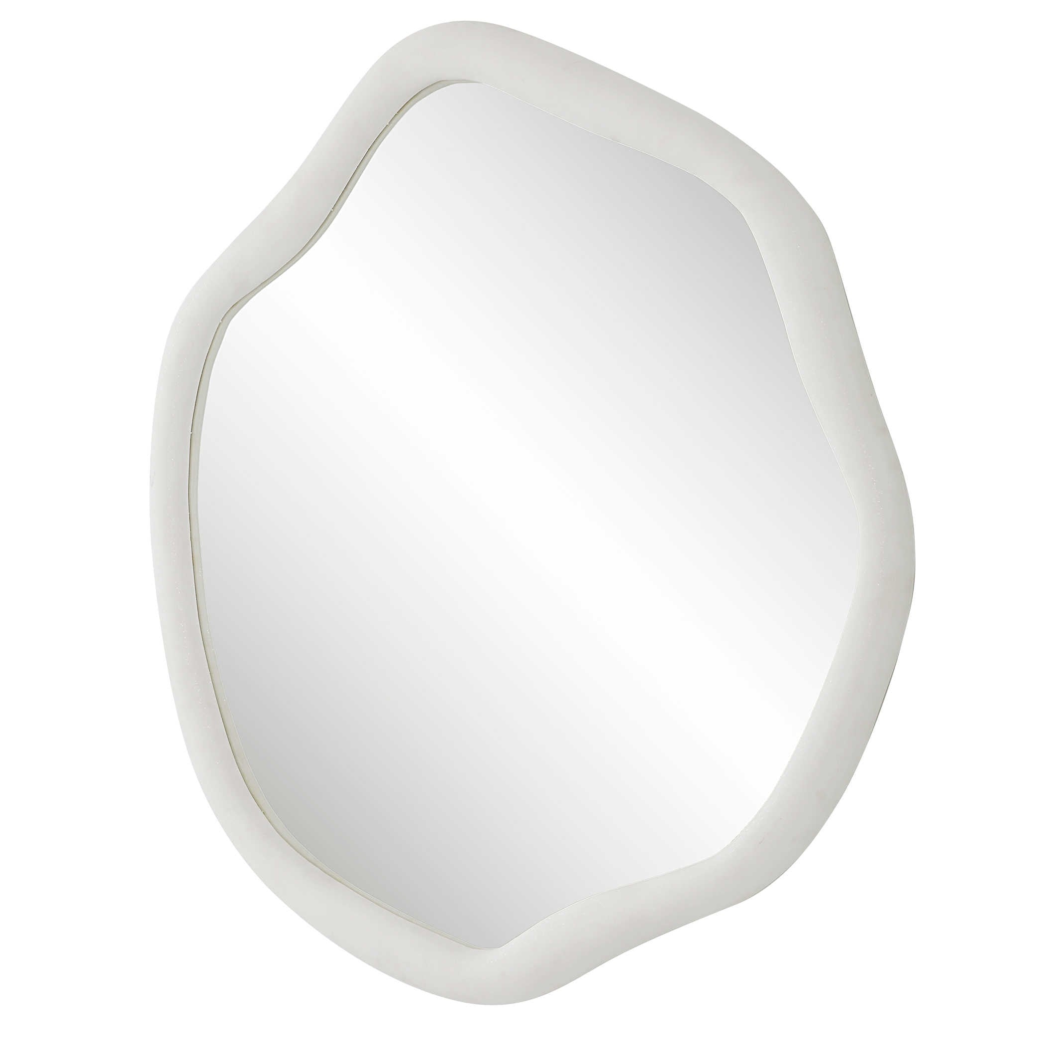 Amorphic Mirror in Ivory Stone - Large by Uttermost