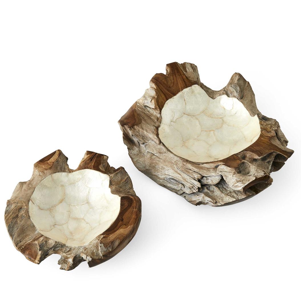 Pearl Basin, Wooden Bowls Set of 2 by Uttermost