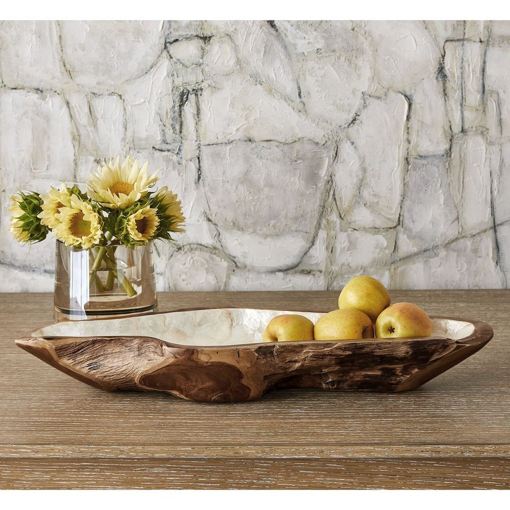 Pearl Forest Bowl in White Capiz by Uttermost